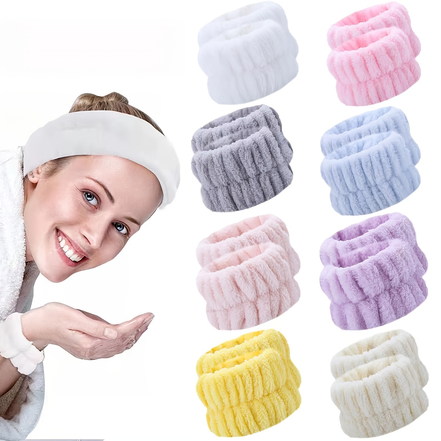Womens Spa Headband Sponge And Towel Cloth Hair Band For Face Wash Makeup  Removal Shower And Skin Care  Fruugo IN