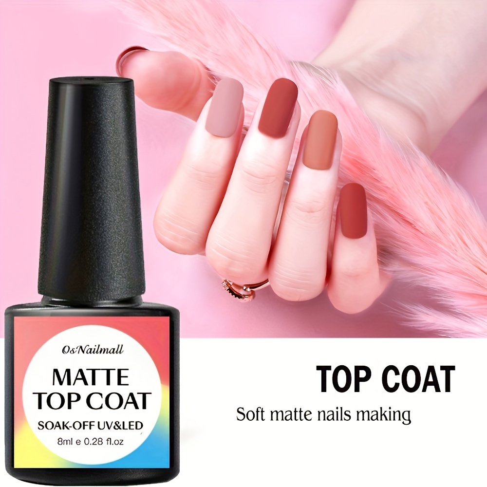 Long lasting Matte Top Coat Set Gel Polish Nails No Wipe - Temu