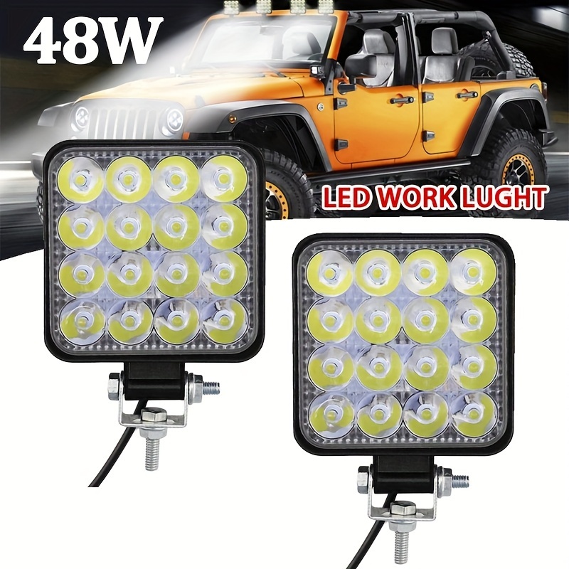 Phare LED 36W pour véhicule tout-terrain 4x4, phare pour le travail, la  conduite automobile, les camions, les Pickups, le brouillard, la moto et  les vélos