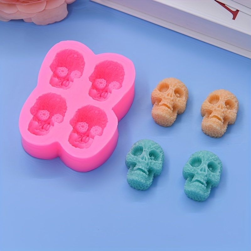 Pirate Skull Cake Pan Silicone Mold 6 Cavities Skull 3d - Temu