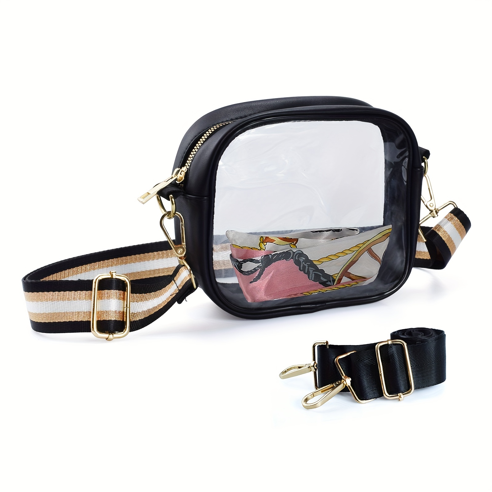 Summer Transparent Jelly Handbags for Women Crossbody Bag Female PVC Beach Bag Lasers Chain Ladies