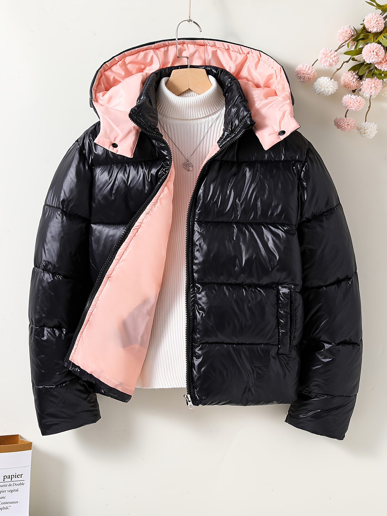 Abrigo de invierno con capucha para niños, chaqueta gruesa y cálida de  plumón largo para niños