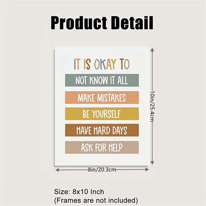 Classroom Wishlist "It Is Okay To Feel" Boho Classroom Decor - Mental ...