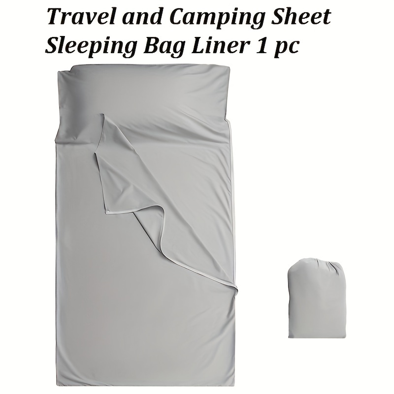 Sleeping Bag Liner - Adult Sleep Sack & Travel Sheets - Travel Sleep Sack  for Backpacking, Hotels & Hostels - Lightweight Single & Double Camping