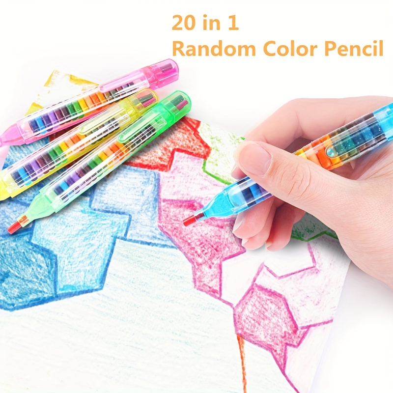 Colorful Peanut Crayons Washable Drawing Set Kids Wax Pencils Oil Pastels