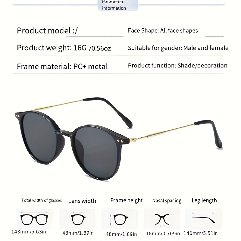 Women's Round Sunglasses Gradient Sun Shades UV400