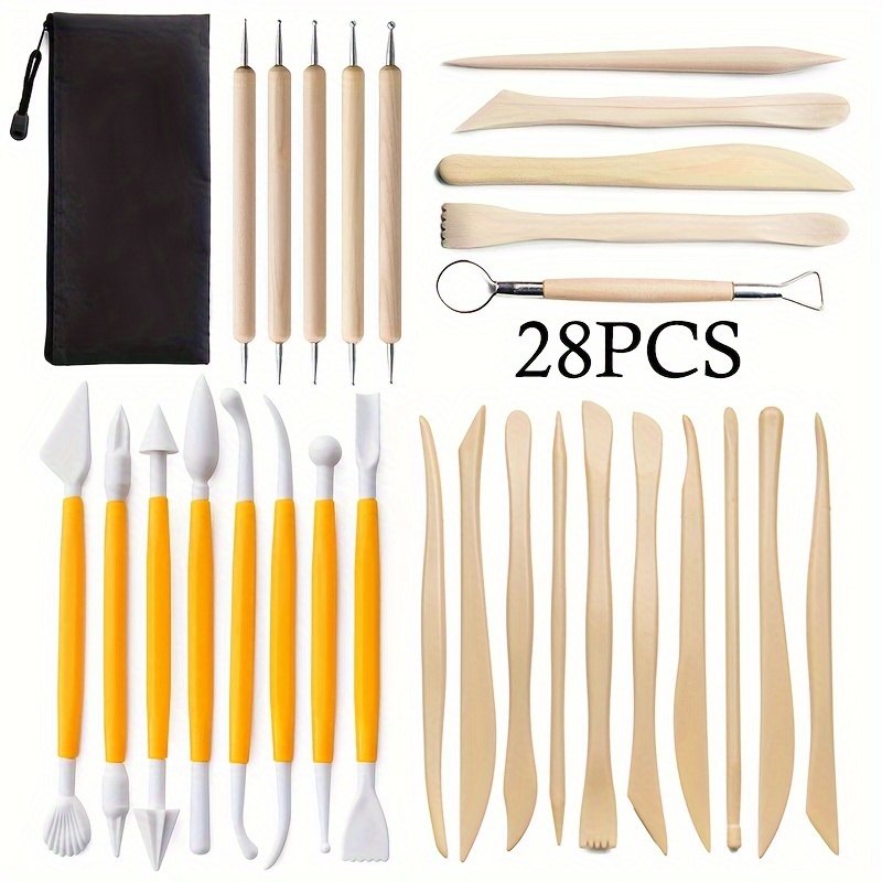 Jetmore 35 Pack Clay Tools Kit, Pottery Tools & Sculpting Tools, Polymer  Modeling Clay Cutters Sculpture Set for Carving, Ceramics, Molding, DIY