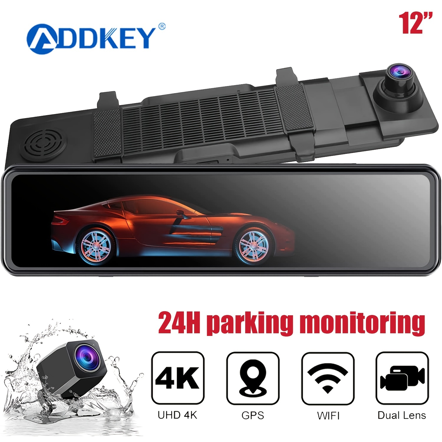 4k Hd Car Dash Cam Wifi Connected Phone To View Video - Temu