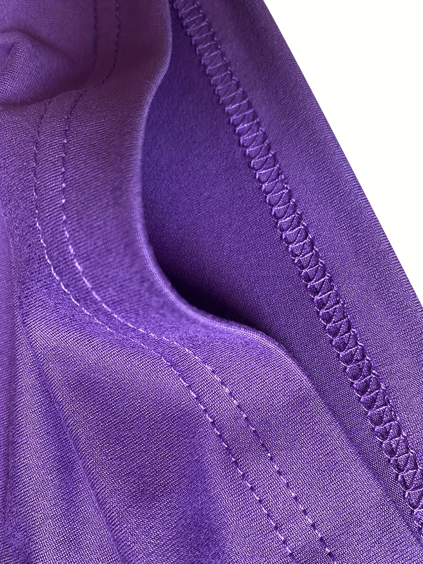 Plus Size Basic T-shirt, Women's Plus Plain Short Sleeve Round Neck Medium Stretch T-shirt