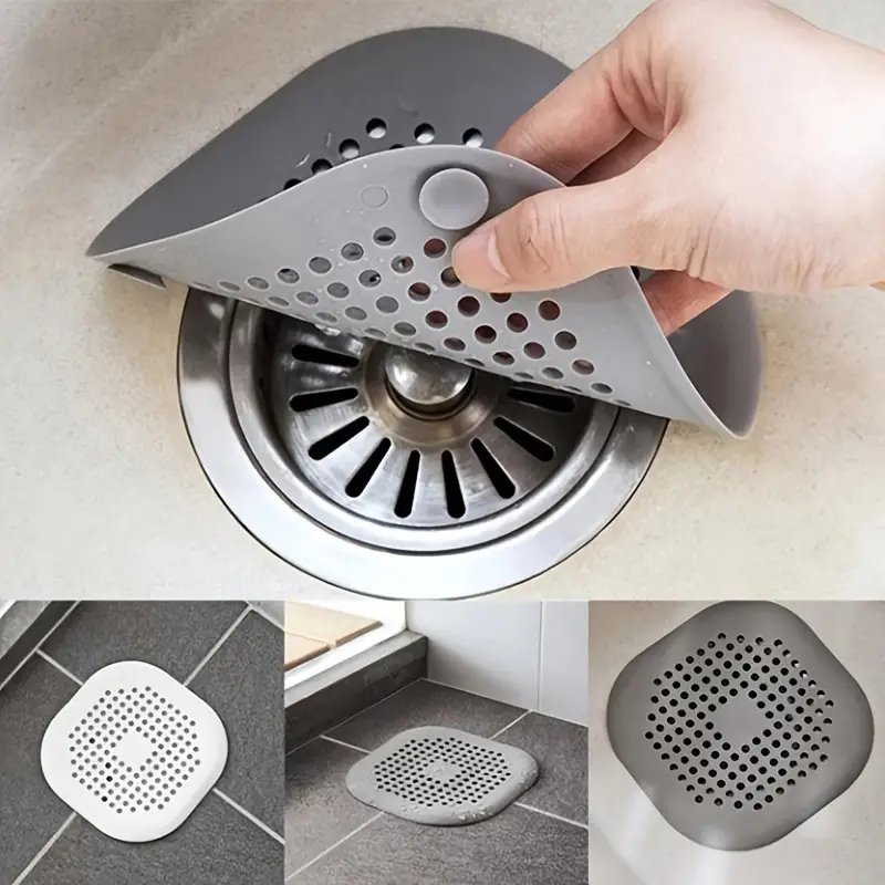 1pc Silicone Floor Drain Cover for Kitchen and Bathroom - Anti-Clogging,  Hair-Free, Sewer Outlet Filter, Household Appliance, Bathroom Accessories,  Ba