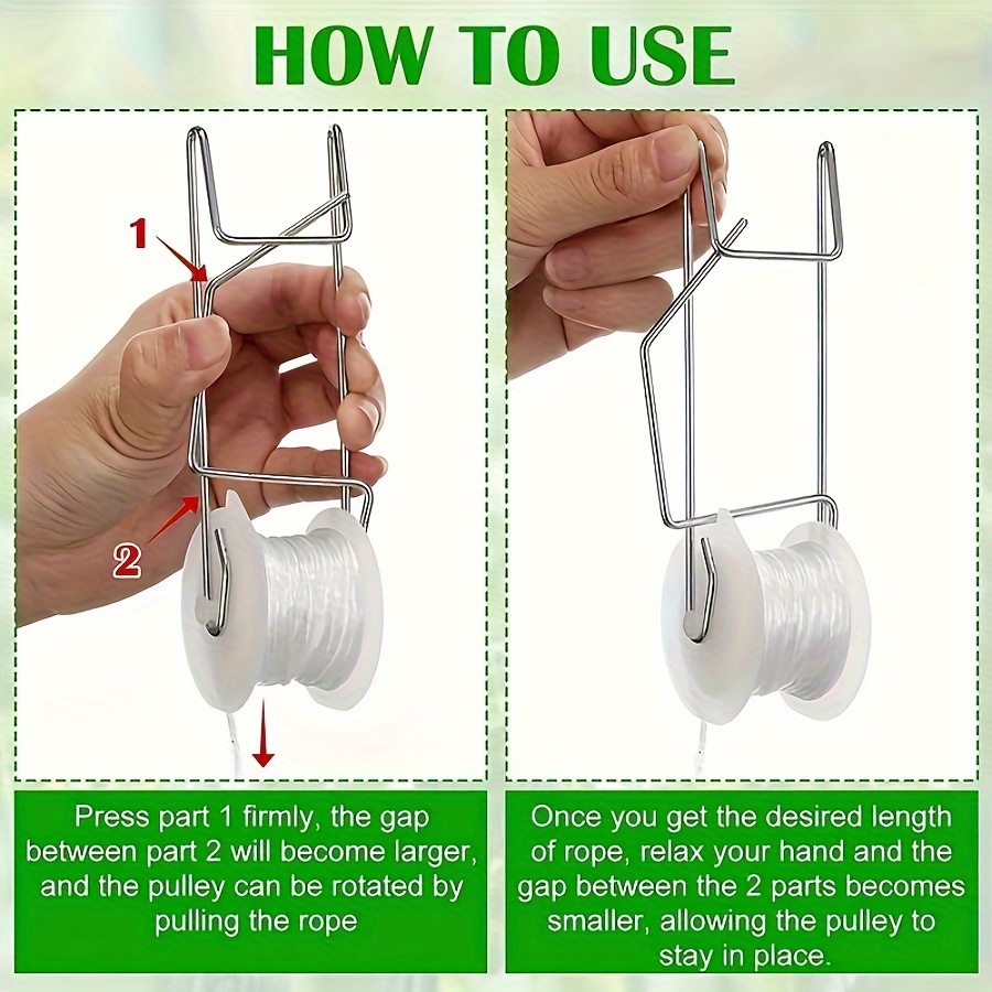 Tomato Rack Hooks, Tomato J Rack, 12 Pieces Tomato Rope Hooks Rack With 10m  Rope, Tomato Hook, Tomato Hook Clips.