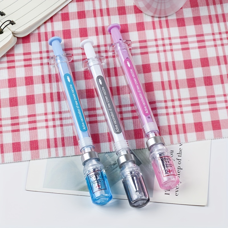 7PCS 0.5mm Syringe-Shaped Gel Pen - A Fun And Practical Gift For Students!