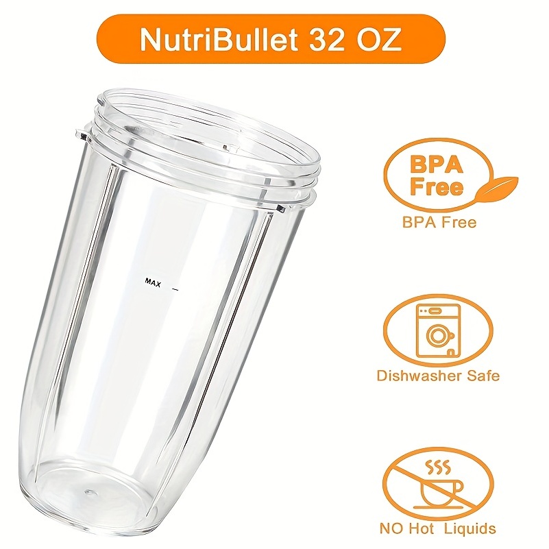 New Blender Cup and Blade Replacement Parts 32oz Cup and Extractor Blade  and 2 Rubber Gaskets 4-Piece Compatible with NutriBullet High-Speed Blender/Mixer  System 600W/900W Series price in Saudi Arabia