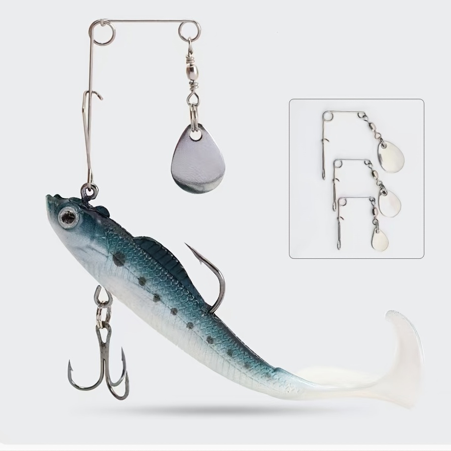 50pcs Premium Metal Spinner Minnow Bait with Ball Bearing Swivel - Perfect  for Catching Big Fish
