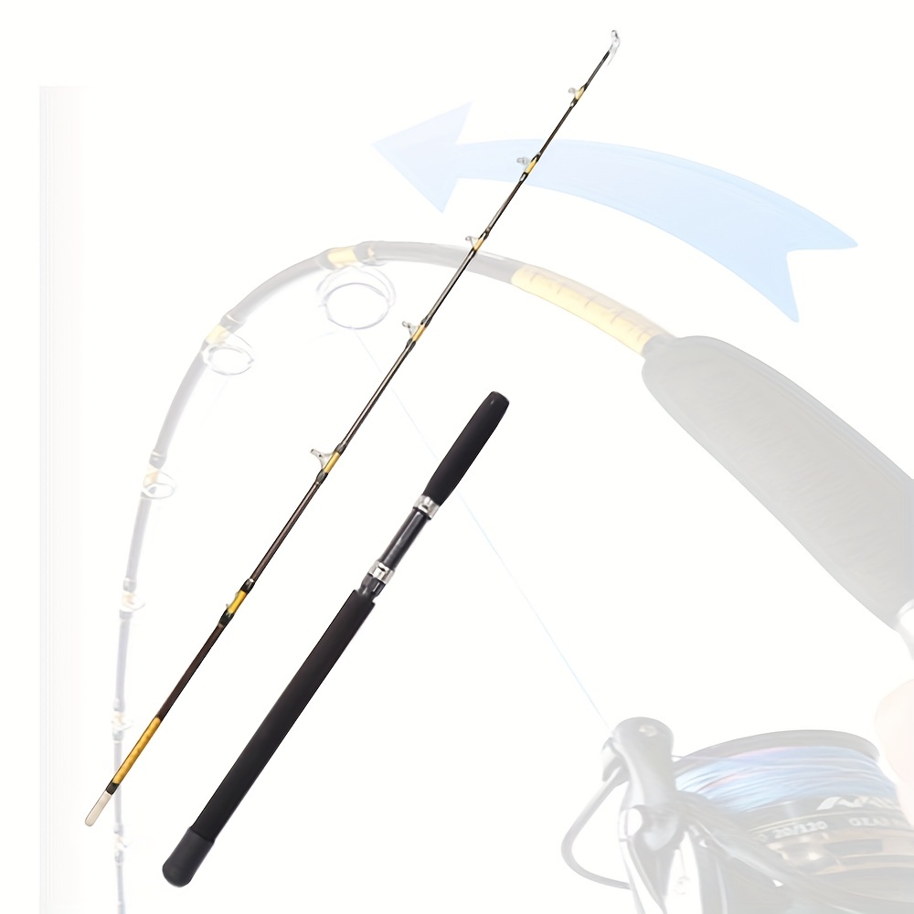 Durable Fiber Glass Jigging Fishing Rod Trolling Spinning 2 - Temu