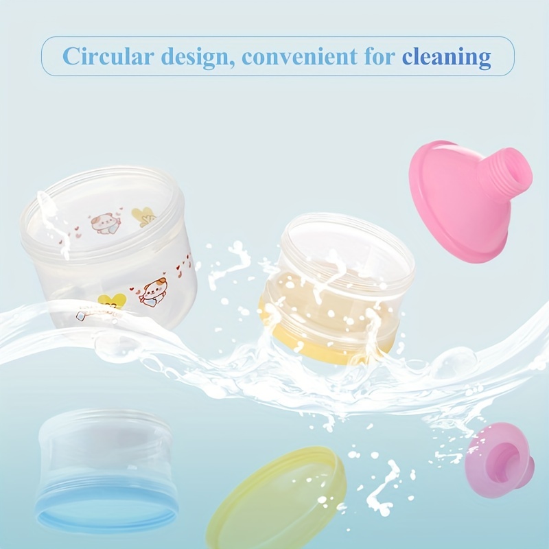 30g & 60g 4-Layer Portable Milk Powder Container, Spacious Formula Dispenser