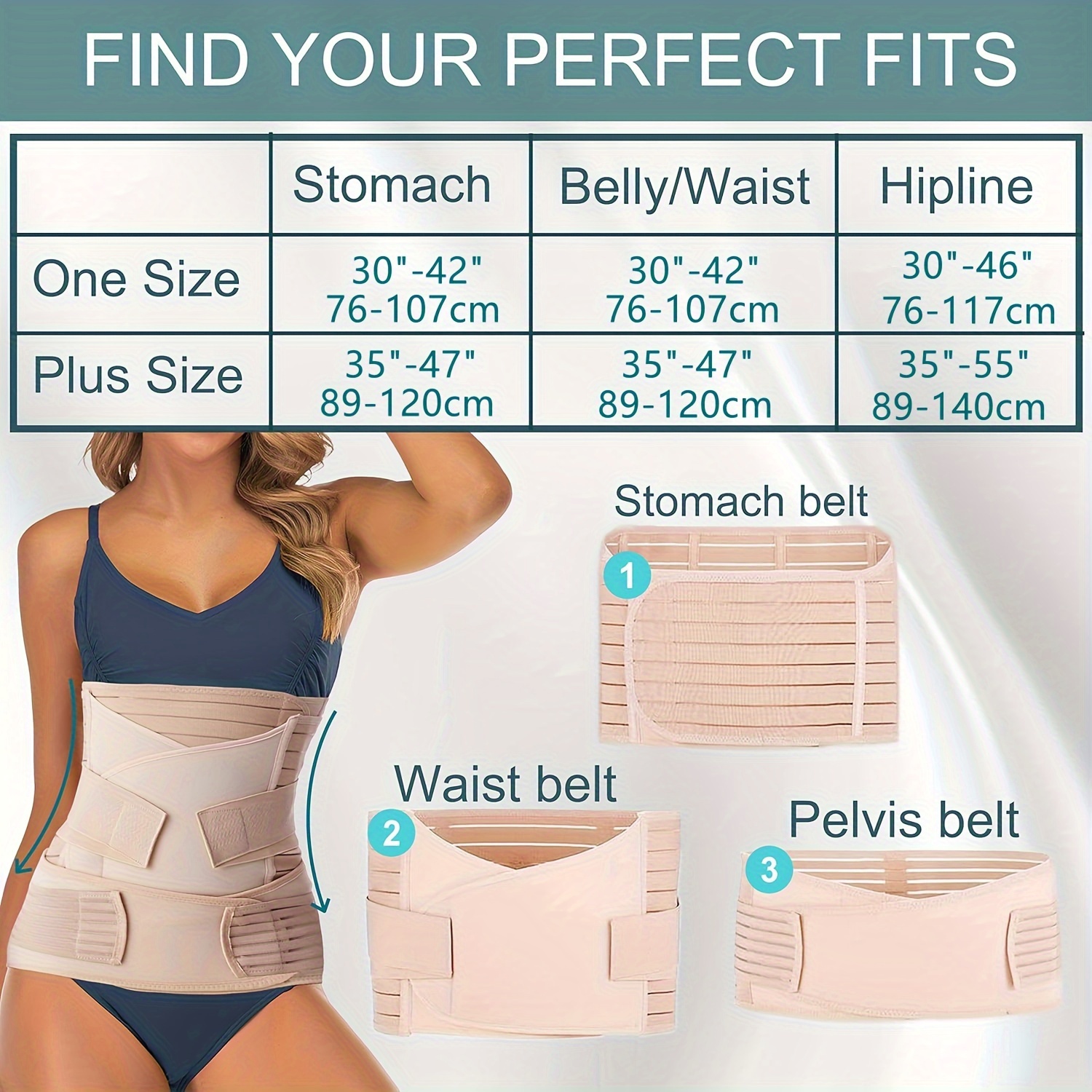 Postpartum Belly Wrap3 In 1 C Section Recovery Support Belt