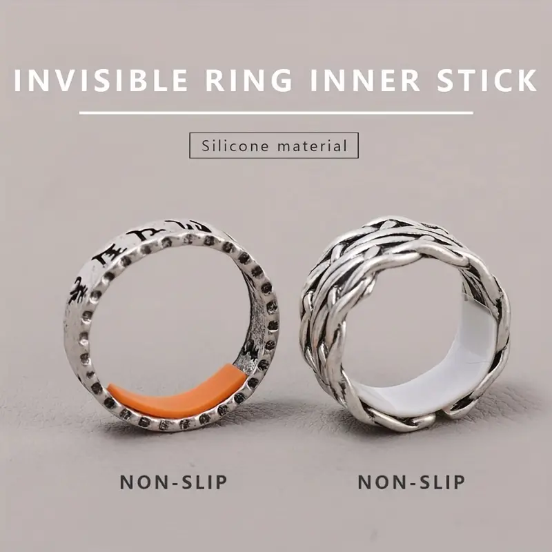 Ring Size Adjuster for Loose Rings Invisible Ring Guard Clip  Transparent Silicone Sizer Tightener Resizer Fit Almost Any Ring 4 Sizes  (Transparent-4Pcs) : Arts, Crafts & Sewing
