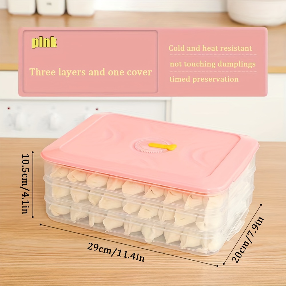 Food Storage Containers Household Dumpling Storage Box 2/3/4 Layer Freezing  Box