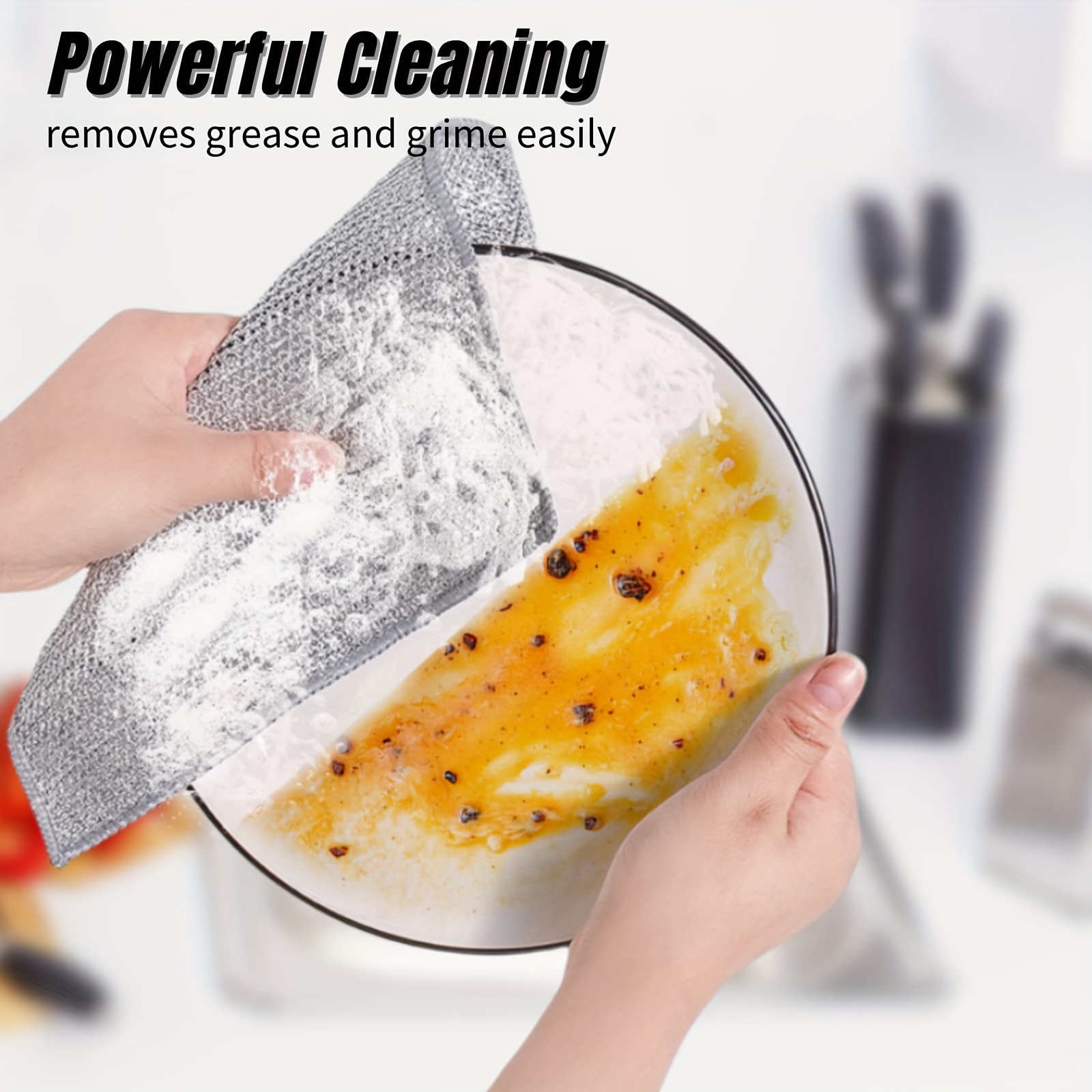4 X Microfiber Kitchen Towel Cleaning Counter Cloth Dish Drying Rag Wet Dry