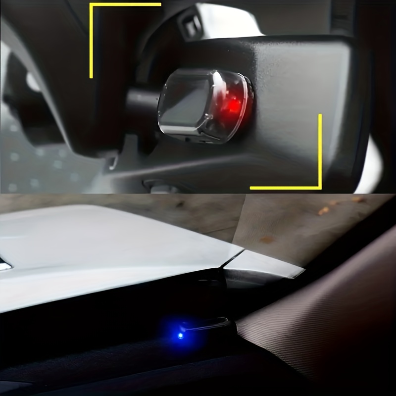 Car Anti Theft Alarm with Solar &USB Charging Red Light Flicker