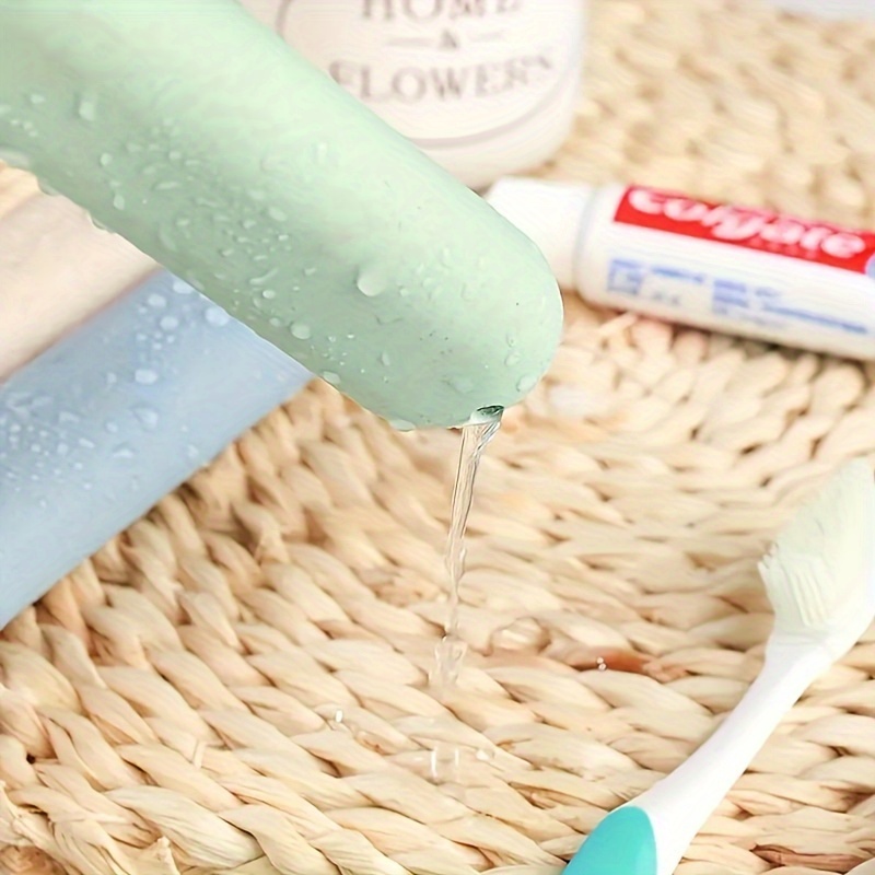 1pc/4pcs Travel Toothbrush Box, Toothbrush Storage Box, Plastic Toothbrush Holder With Air Vent, Suitable For Travel Family Packaging