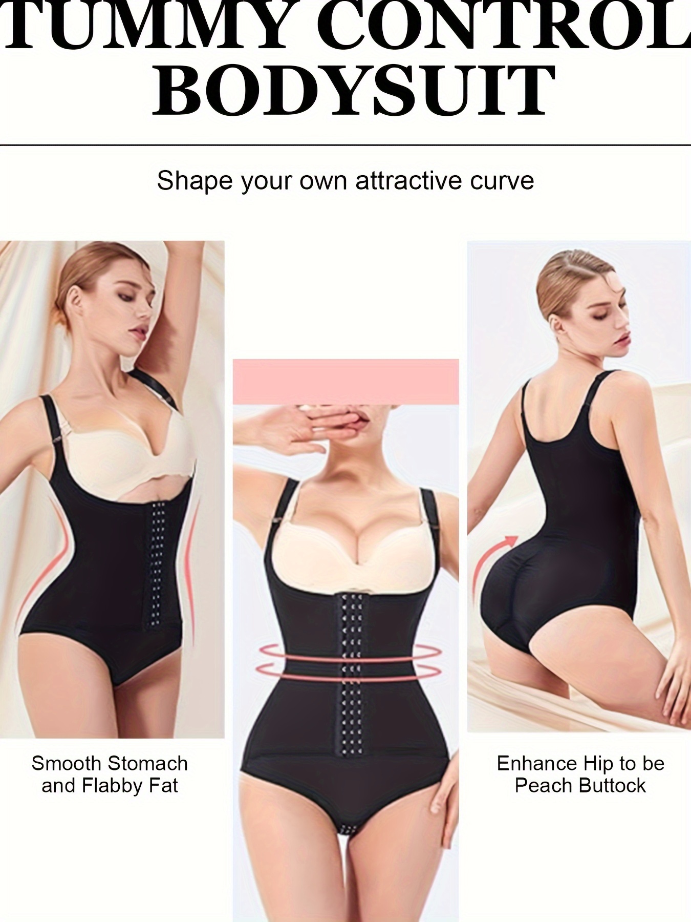 Buckle one piece body shaper Shapewear Women Tummy Control Body