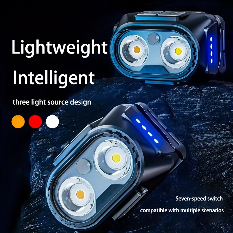Phare LED rechargeable, 2 pièces phare puissant capteur de mouvement 5  modes étanche 230 phare LED a