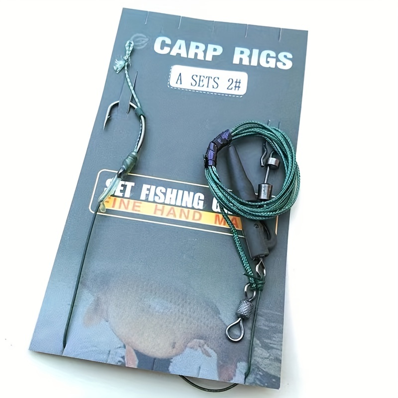 YOTO 24PCS-Carp-Fishing-Hair-Rigs,Carp Fishing Gear with Wide Gape Hook,Zig  Rigs Carp Fishing Kit with Carp Accessories