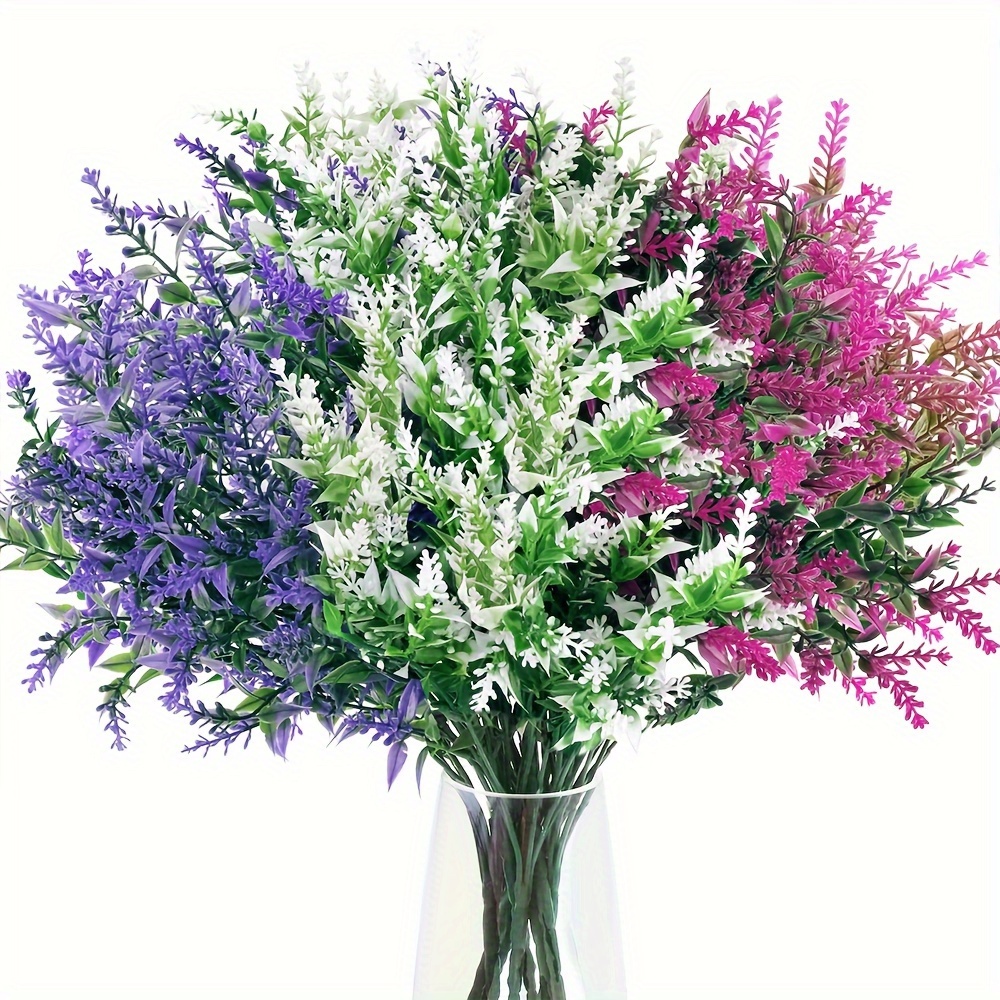 1 Pacchetti, Fiori Finti Di Lavanda Artificiale Da Esterno Resistenti Ai  Raggi UV, Finta Vegetazione In Plastica Per Piante Appese Da Interno Ed  Esterno, Giardino, Finestra, Casa, Matrimonio, Decorazione Di Stile Rustico