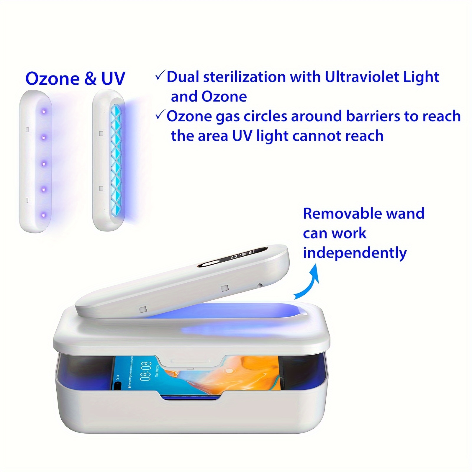 Boîte de désinfectant à lumière UV, stérilisateur Portable