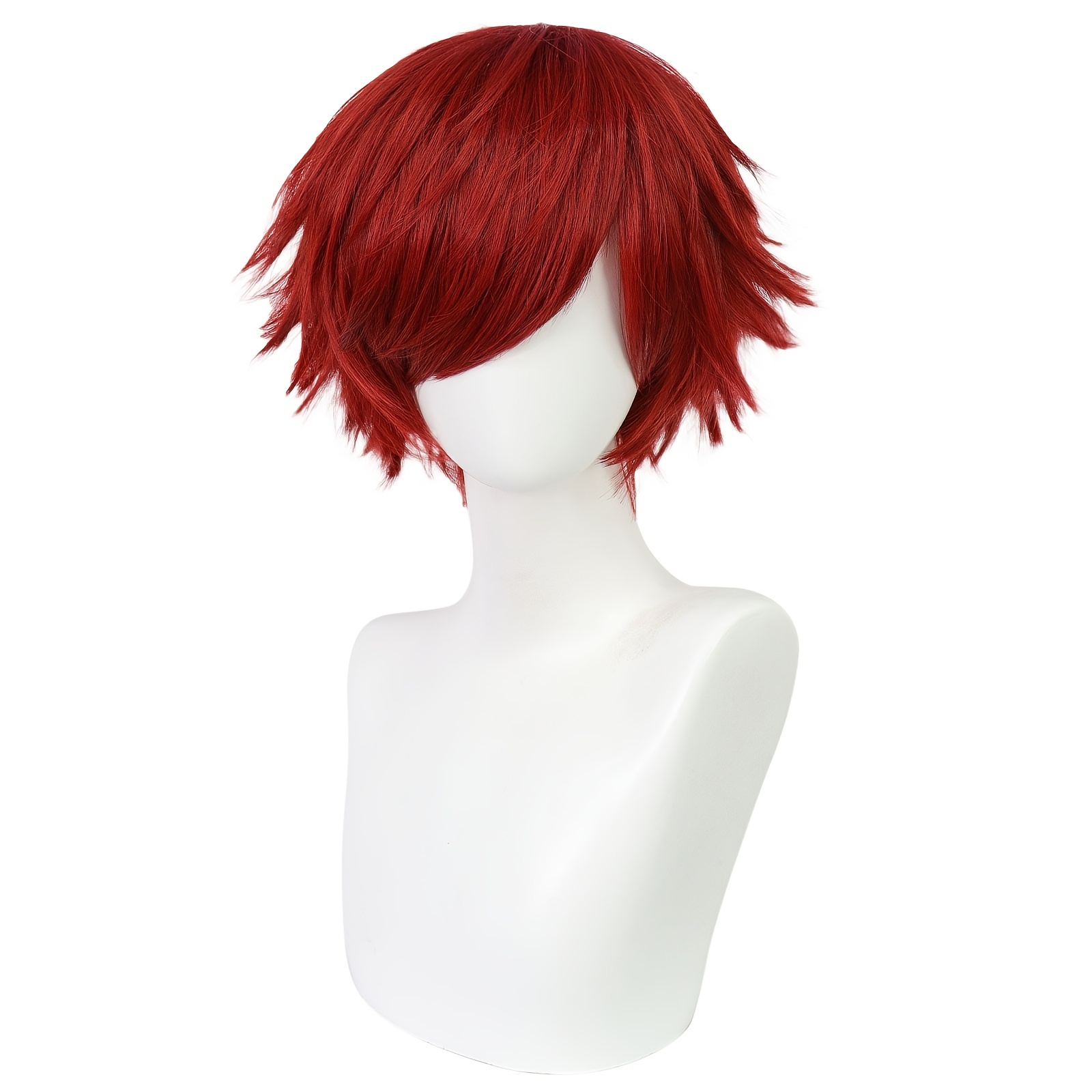 Compra online de Homens curtos e espetados em camadas de cabelo sintético  Halloween Anime Cosplay peruca peruca