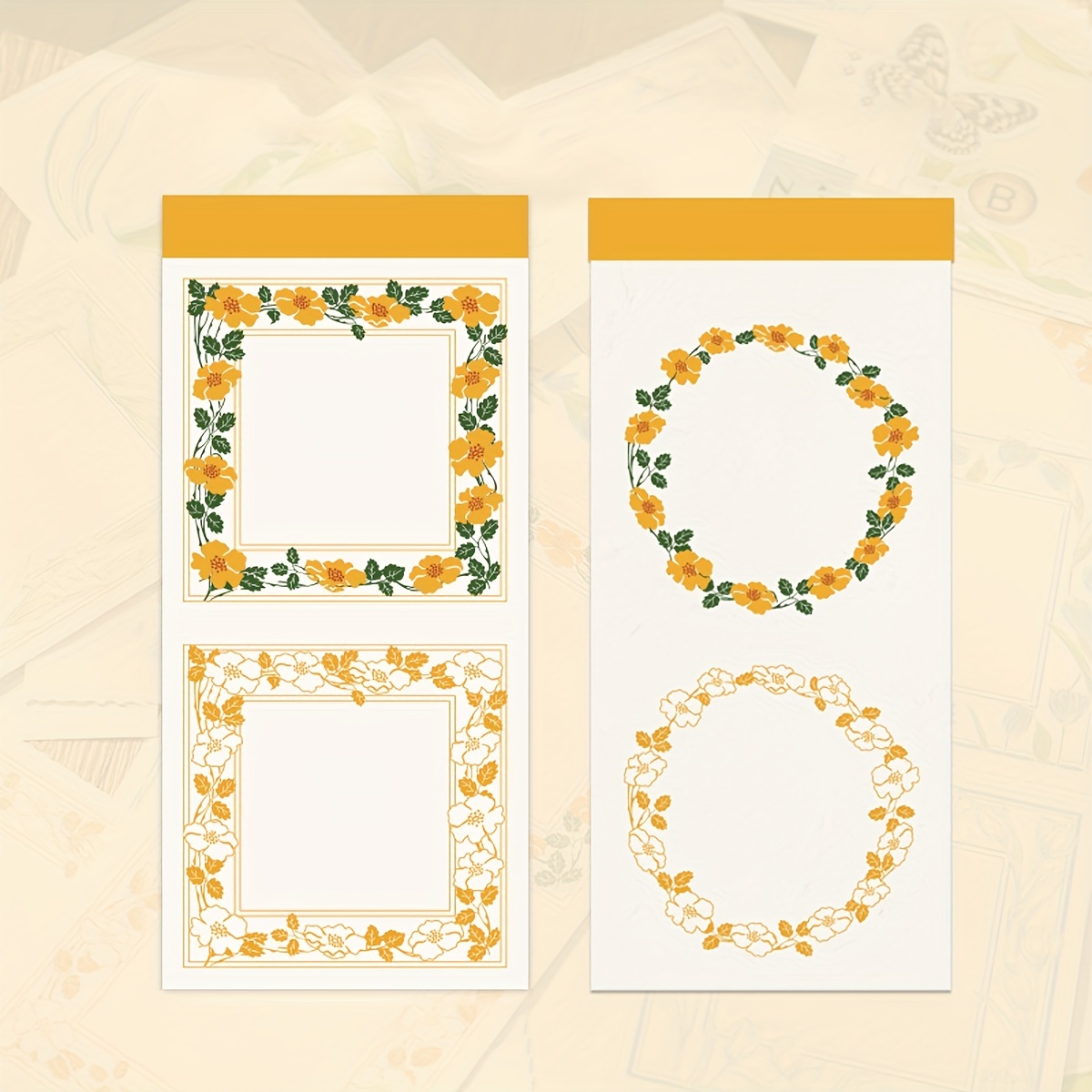 Retro Plant Tearable Journal Decorative Sticky Note Paper