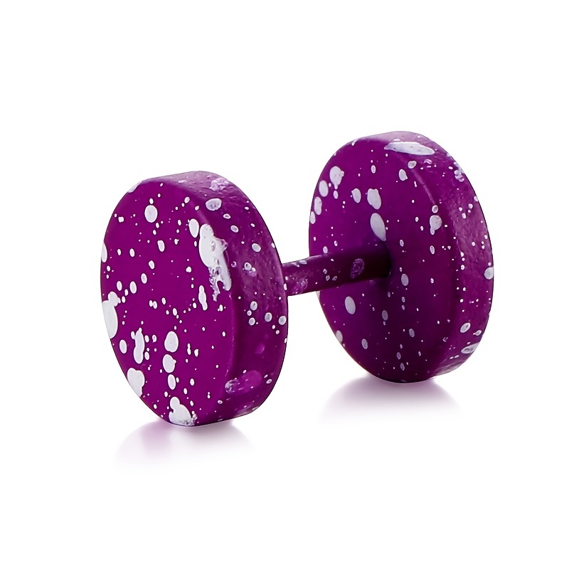 Colorful Painted Barbell Stud Earrings