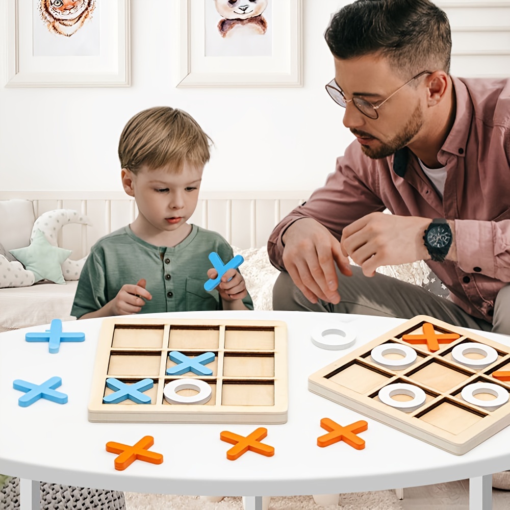 Tic Tac Toe Board Game ,Tic Tac Toe Family Game, Classic Board Game,  Classical Family Board Game,Children's Tic Tac Toe Game, Early Learning  Puzzle