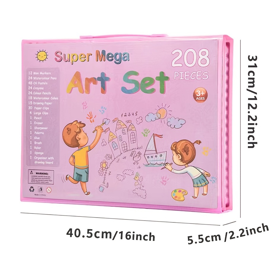  208 PCS Art Supplies,Drawing Art Kit Painting Art Set