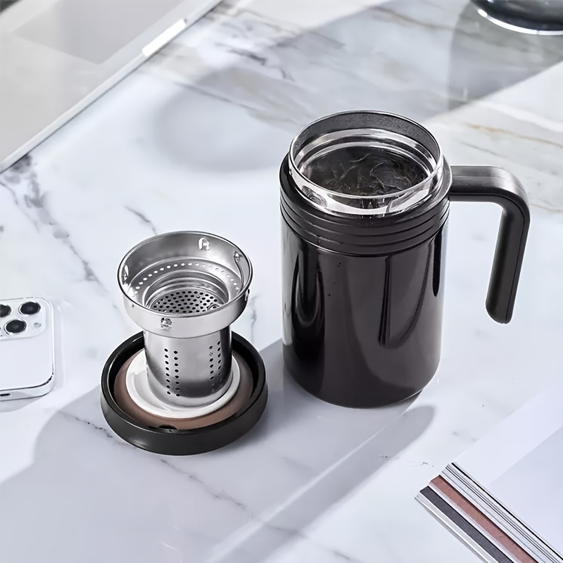 Tea Tumbler With Magnetic Infuser For Loose Leaf Tea And Fruit