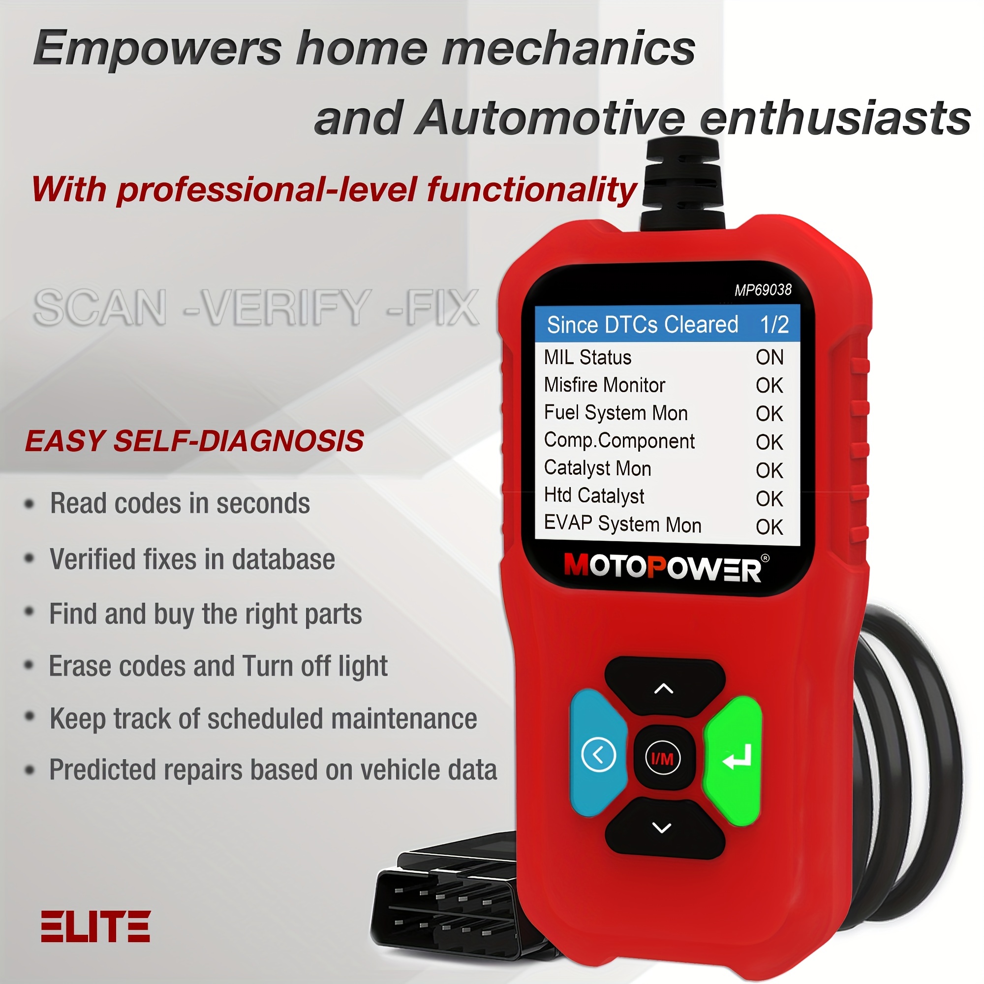 MOTOPOWER MP69033 OBD2 Scanner Universal Car Engine Fault Code Reader, —  MOTOPOWER DIRECT