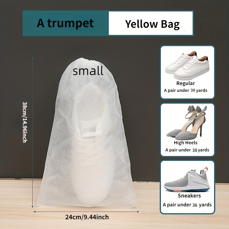 5pcs Drawstring Shoes Travel Packing Bag, Dust Proof Shoe Storage