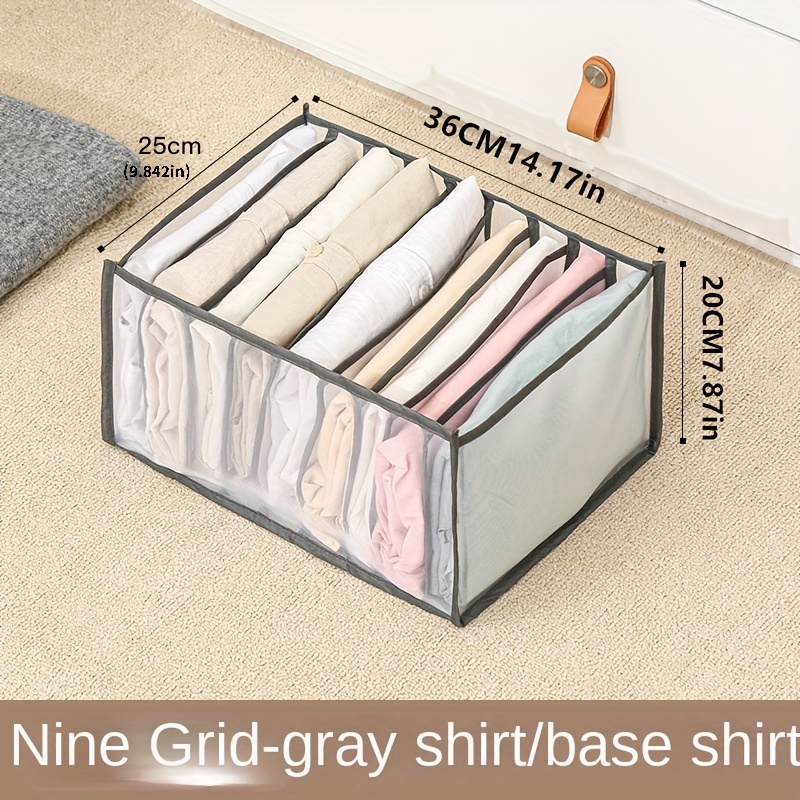Cloth Organizer Box 9 Grid Closet Storage drawer divider storage