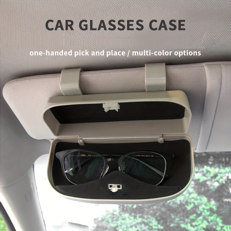 1pc Car Glasses Holder Clip, Universal Car Sun Visor ABS Sunglasses Storage  Case, Gift For Women, Men