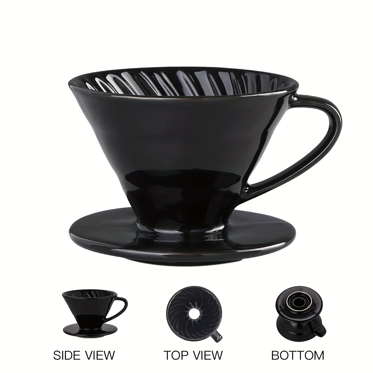 Ceramic Coffee Filter Cup, Cafe Ceramic Pour Over Coffee Dripper, Hand  Brewed Coffee Filter Set For Rv Outdoor Camping Picnic Office Travel Coffee  Maker Coffee Bar Accessories Home Decor Room Decor 