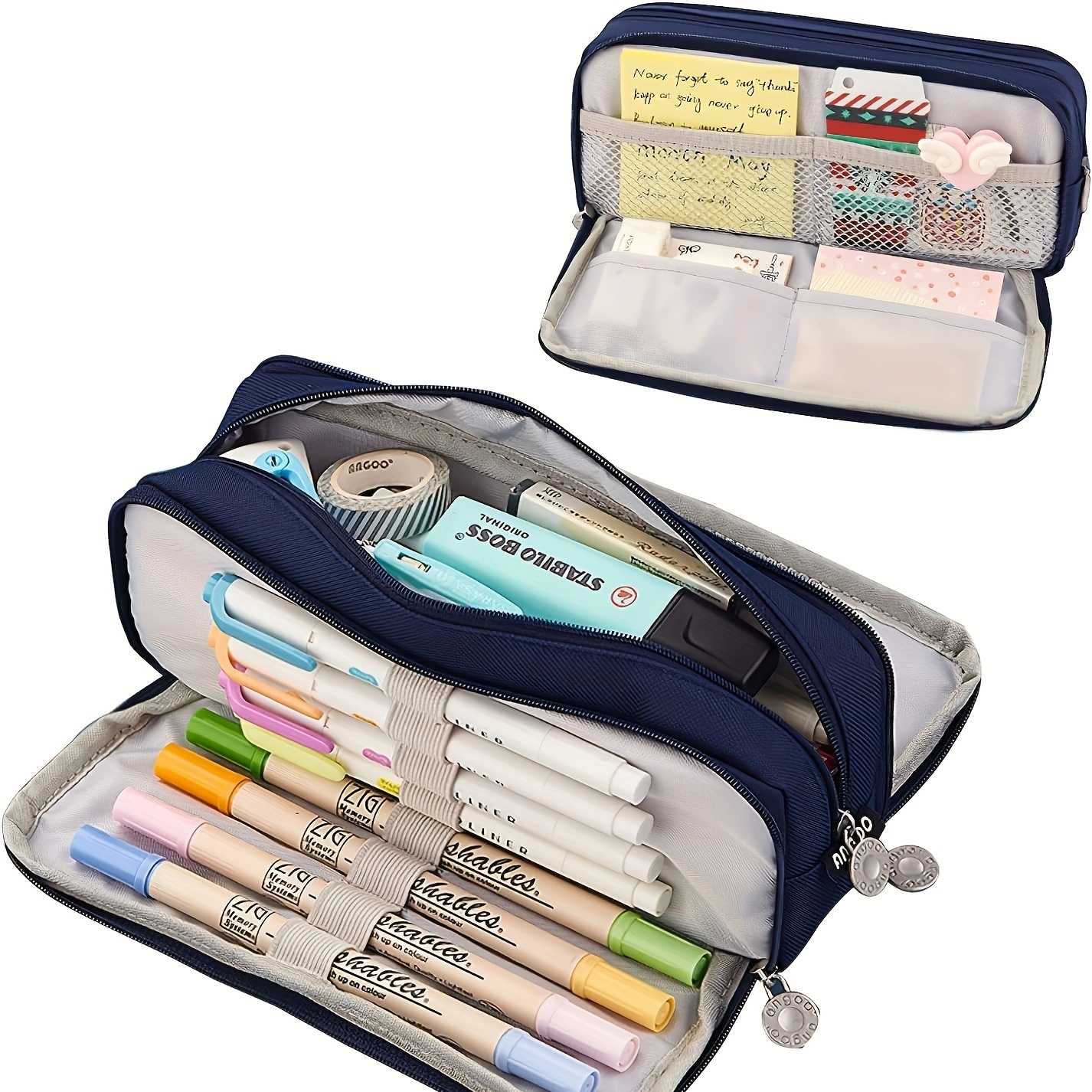 Coolzon Expandable Pencil Case, Large Capacity Pencil Cases Pen