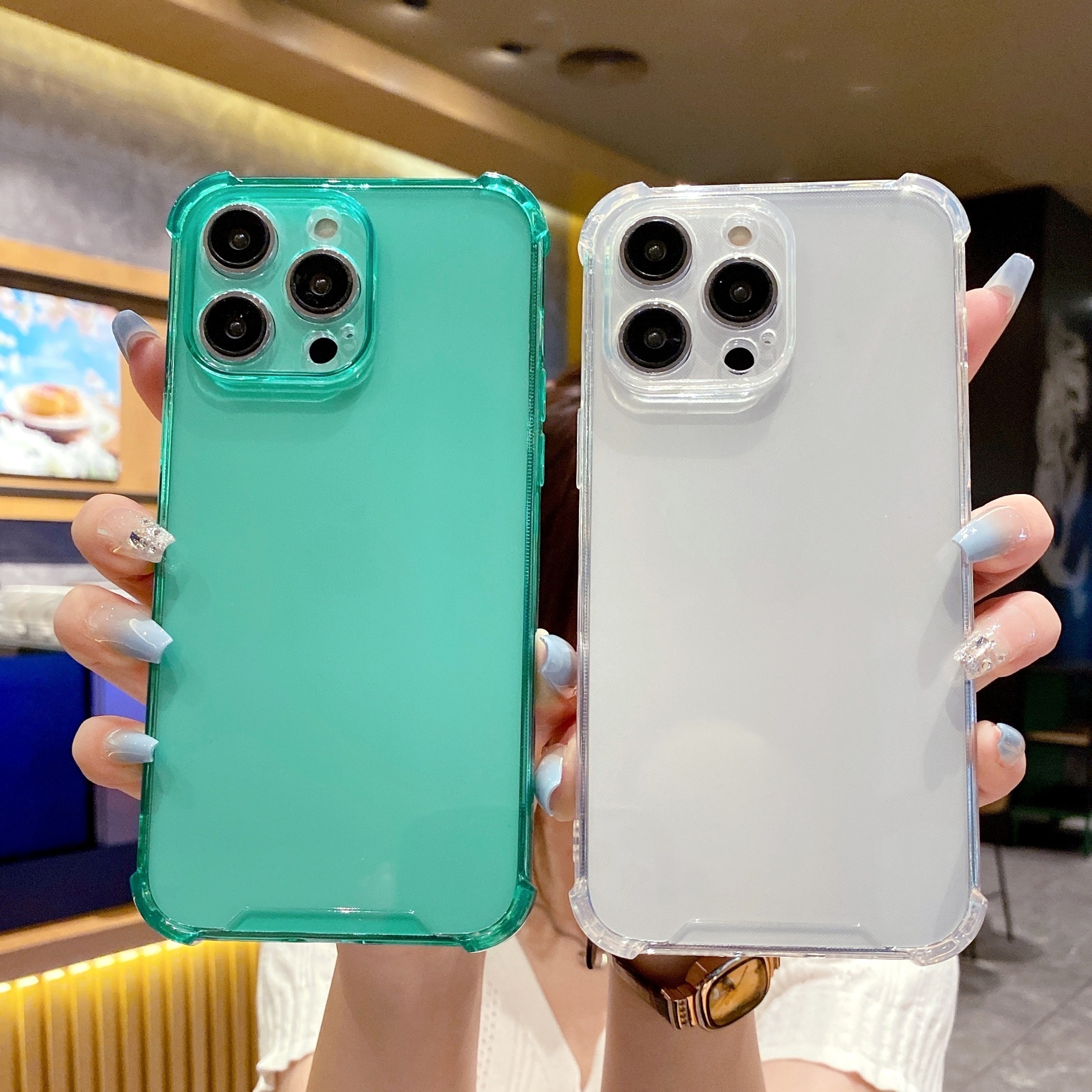 Clear Phone Cases Iphone 11 Corner Case IPhone 11 Cover Black Soft Color  Borders Logo Hole With Camera