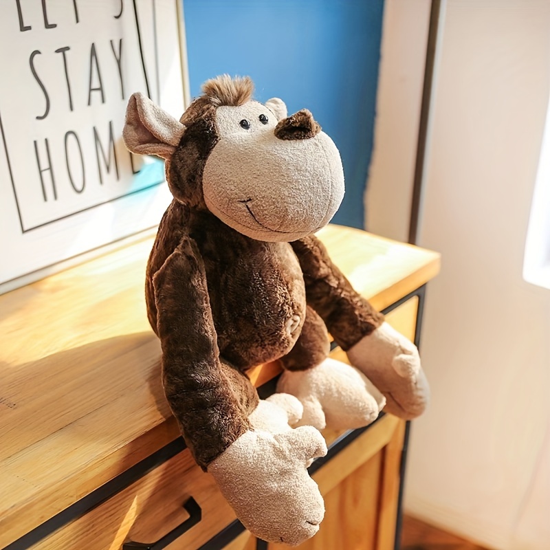 Mono realista sentado simulación animal modelo juguetes de peluche  decoración de la tienda decoración de la tienda regalos creativos (color :  mono