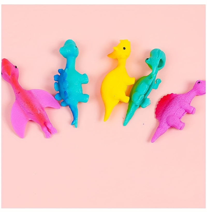 NUOLUX 6pcs Dinosaur Finger Ejection Relief Toy Dinosaur Slingshot Toys for  Kids 