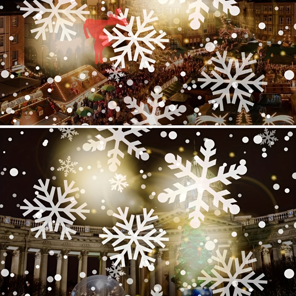 Projecteur de flocon de neige LED dynamique, lumière de budgétaire de chute  de neige de Noël, forme de l de théâtre, surbrillance extérieure, lampe de  projection de paysage, nouvel an - AliExpress