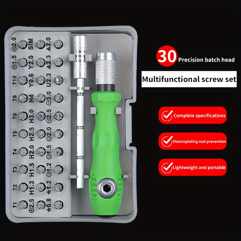 TEMU 115-in-1 Precision Screwdriver Set With One-way Head, Multi-functional Stainless Steel Repair Kit For Electronics, Smartphone, Computer, And Household Maintenance