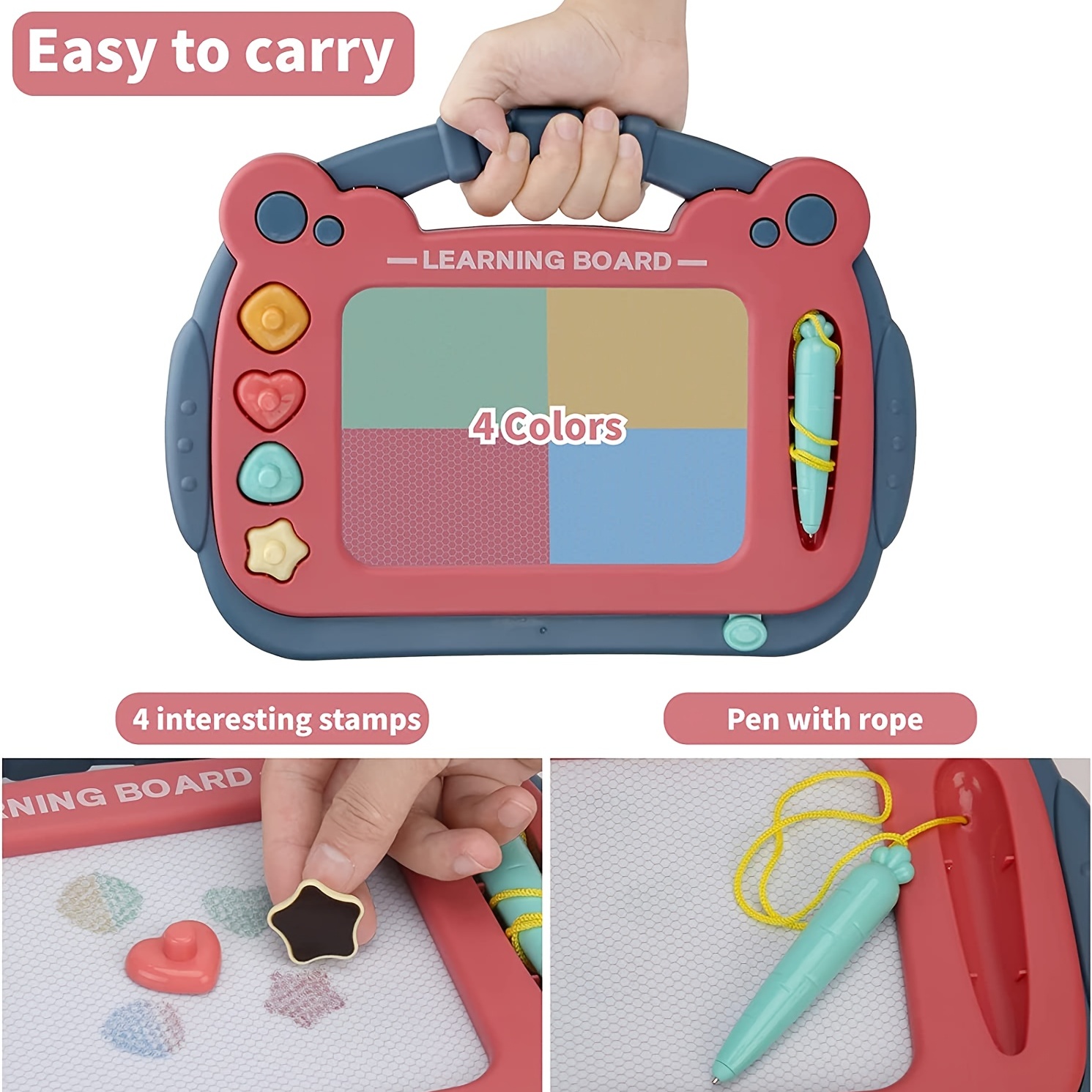 Drawing Tablet Pad & Magnetic White Board 2in1, LCD Writing Tablet for Kids  Doodle Board, Toddler, Christmas Birthday Gift Educational Toys for