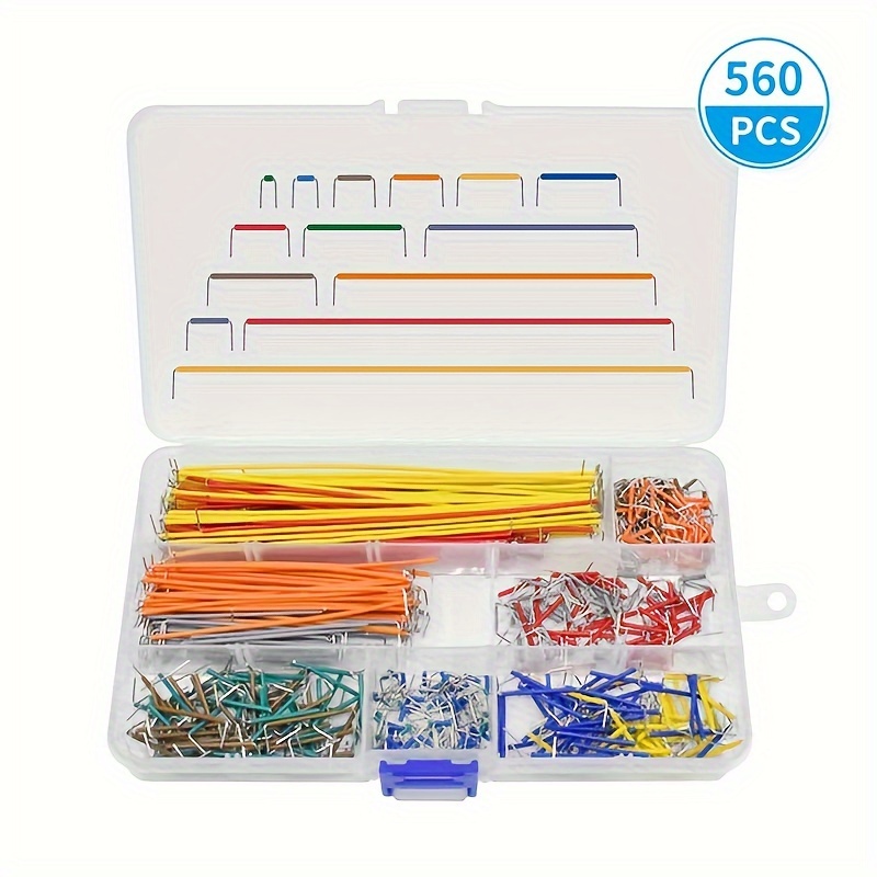 AUSTOR Jumper Wire Kit, 560 Pcs Preformed Breadboard Jumper Wire 14 Lengths  Assorted Breadboard Jumper Wires with Free Box